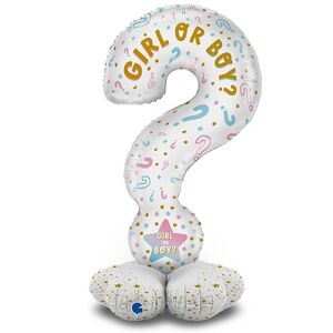 Balónik fóliový samostatne stojaci Otáznik Gender Reveal 119 cm