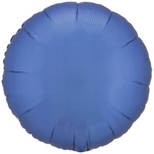 Balónik fóliový saténový kruh azúrovo modrý 43 cm