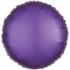 Balónik fóliový saténový kruh fialový 43 cm