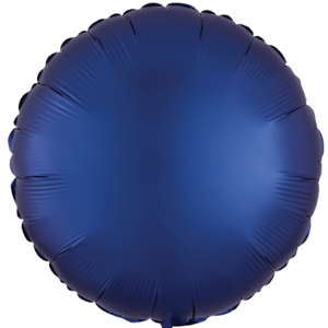 Balónik fóliový saténový kruh námornícky modrý 43 cm