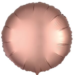 Balónik fóliový saténový kruh ružovo medený 43 cm