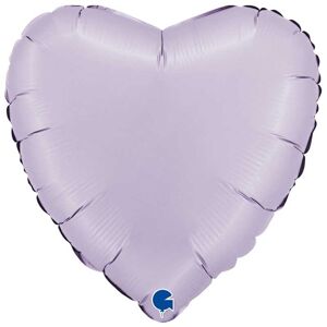 Balónek fóliový srdce saténové lila 45 cm