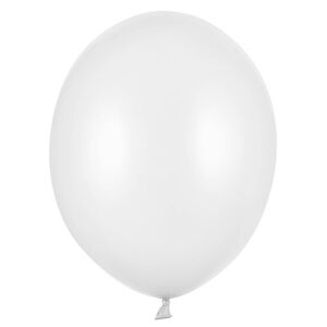 Balóniky latexové metalické biele 23 cm 1ks