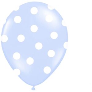 BALÓNIKY latexové bodkované baby blue 30 cm 50ks