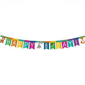 Banner Happy Birthday Lesné zvieratká 2 m