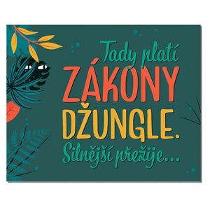 Ceduľka na dvere "Zákony džungle"