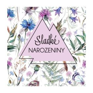 ČOKOLÁDA s českým nápisom "Sladké narozeniny" (Sladké narodeniny) Kvety