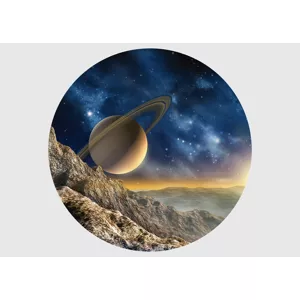 Samolepiaca vliesová fototapeta na stenu Východ Saturnu | 70 x 70 cm | CR 3215