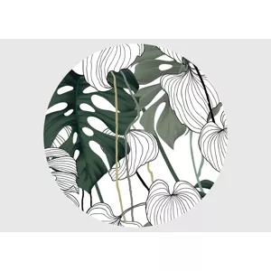 Samolepiaca vliesová fototapeta na stenu Palmové listy | 70 x 70 cm | CR 3223
