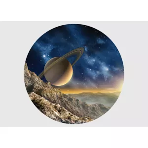 Samolepiaca vliesová fototapeta na stenu Východ Saturnu | 140 x 140 cm | CR 3315