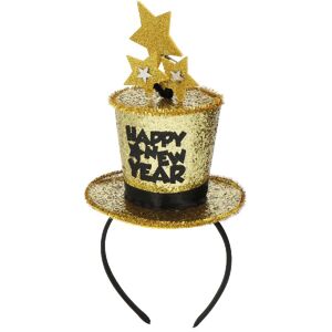Čelenka s klobúkom "Happy New Year" ohňostroj