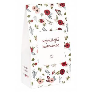 Darčekové pralinky s českým nápisom "Nejlepší mamince" - čokoládová náplň - 100 g