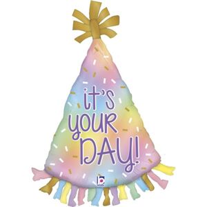 BALÓNIK fóliový Čiapočka s nápisom Its your Day 86cm