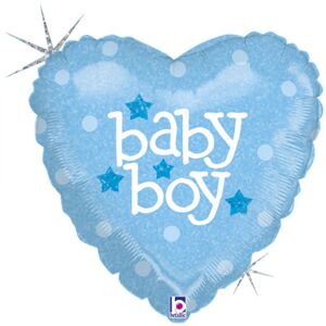 BALÓNIK fóliový srdce s nápisom Baby Boy