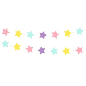 Girlanda pastelové hviezdy