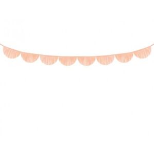 Girlanda s polkruhovými strapcami 32 cm broskyňová 3 m