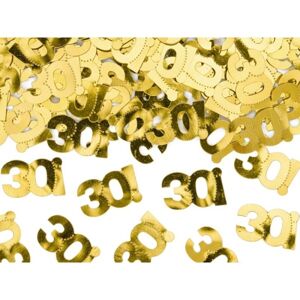 Konfety metalické zlaté "30" 15g