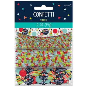 KONFETY na stôl Happy Birthday mix tvarov 34 g
