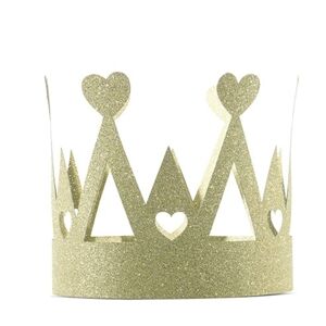 Korunka papierová zlaté trblietky 11 cm
