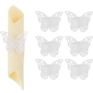 Krúžky na servítky Motýle 6 ks