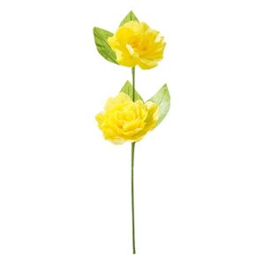 Kvet dekoračný papierový žltý 70 cm