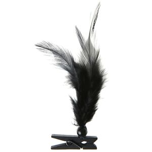 Štipce - dekoračné perie čierne 6ks