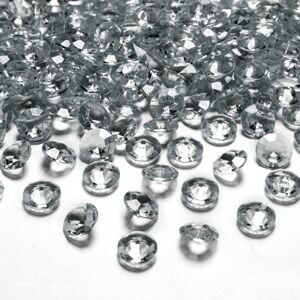 Konfetky diamantové šedé