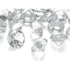 Konfetky diamantové transparentné 30mm
