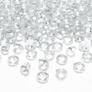 Konfetky diamantové transparentné