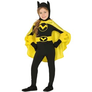Kostým detský Superhrdinka čierno - žltá veľ. 5 - 6 rokov