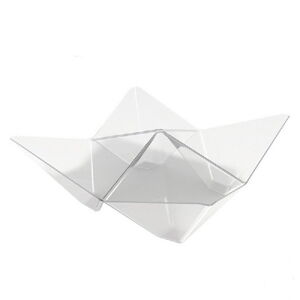 Mištičky na dezerty Origami transparentné 10 x 10 cm, 25 ks