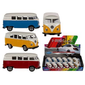 Model auta Vw T1 bus 1963 modrý 7,5 cm (1 ks)