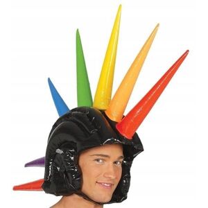 Nafukovacia helma s čírom multicolor