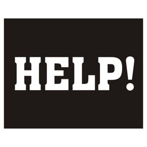 Nálepky na topánky "Help!"