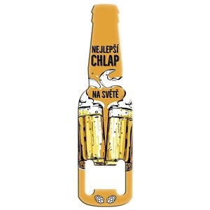 Otvarák na pivo s českým textom "Nejlepší chlap"