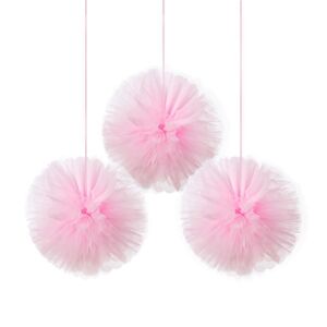 PomPoms tylové svetlo ružové 30 cm, 3 ks