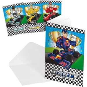 Pozvánky s obálkami Formula 1 8 ks