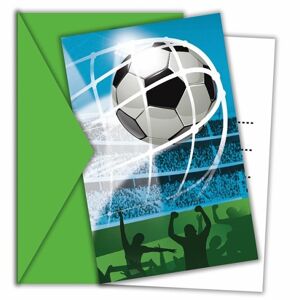 Pozvánky s obálkami Futbal 6 ks