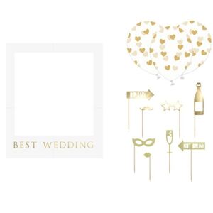SET do fotokútiku Best Wedding s rámčekom a balónikmi