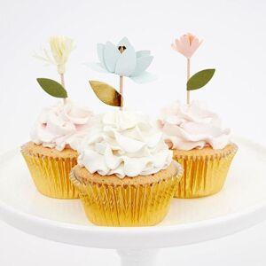 Set na prípravu cupcakes s kvetinovými zápichmi 24 ks