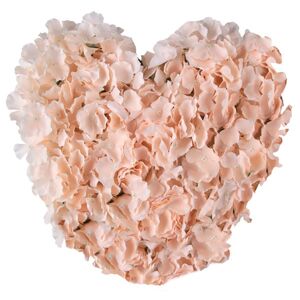 Dekorácia Srdce dekoračné kvetinové ružové 41 cm