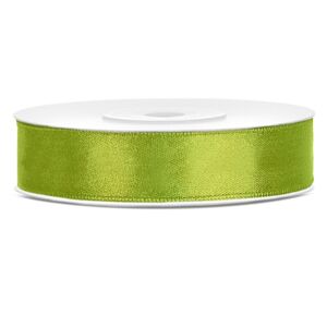 Stuha saténová zelené jablko 1,2cm / 25m