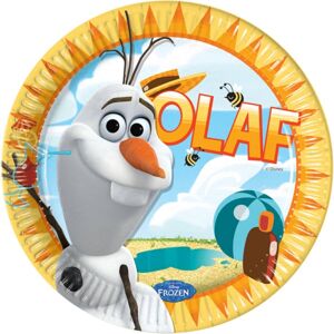 Talíře papírové Frozen Olaf v létě 23 cm 8 ks