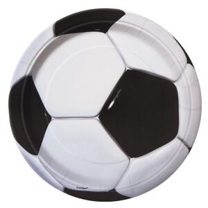 Tanieriky papierové Futbalová lopta 18 cm, 8 ks