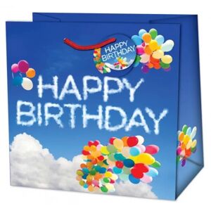 Taška darčeková Malá Happy Birthday Nebo s balónikmi 19 x 10,2 x 23 cm