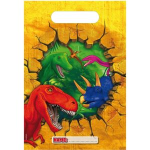 Taštičky darčekové plastové Dinosaury 6 ks