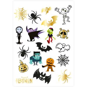 Tetovanie dočasné Halloween Monsters 19 ks