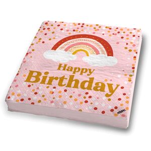 Obrúsky papierové Boho Birthday 33 x 33 cm 20 ks