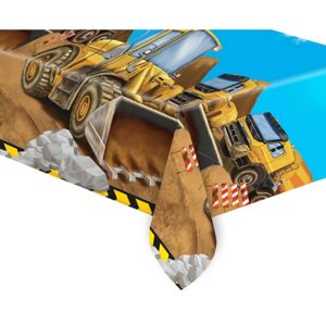 Obrus plastový Stavebné stroje 120 x 180 cm