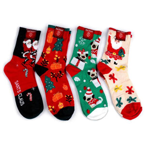 Vianočné ponožky v darčekovom červenom balení 2 ks veľ. 39-42